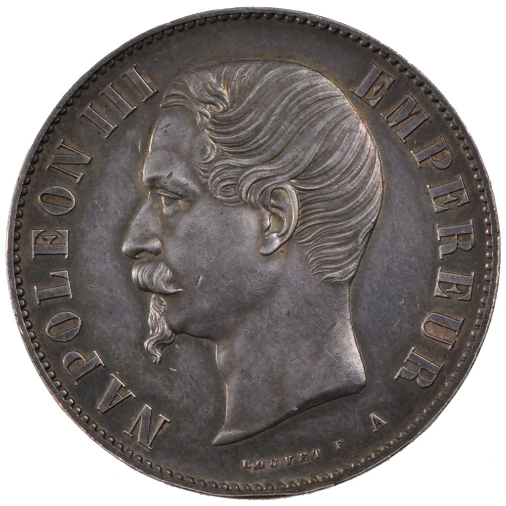 FRANCE, 5 Francs, 1853, Paris, graded, PCGS, MS(60-62), Silver, Gadoury #734,...