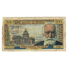 Frankrijk, 500 Francs, Victor Hugo, 1955, F.55, TB, Fayette:35.4, KM:133a