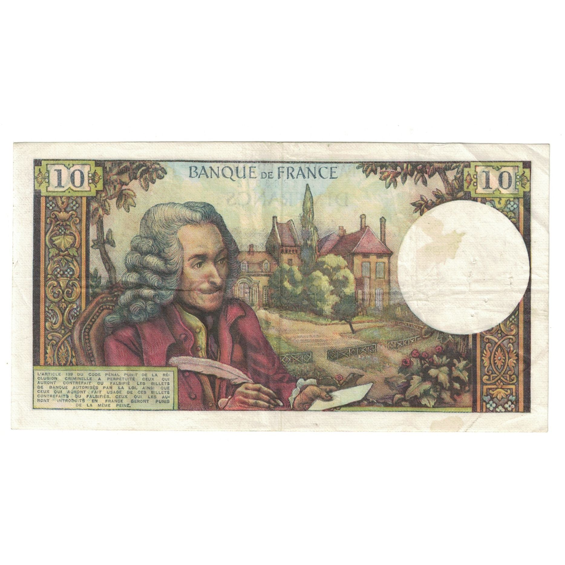 Frankreich, 10 Francs, Voltaire, 1971, R.681, SS, Fayette:62.50, KM:147d