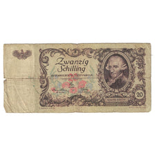 Banknote, Austria, 20 Schilling, KM:129a, F(12-15)