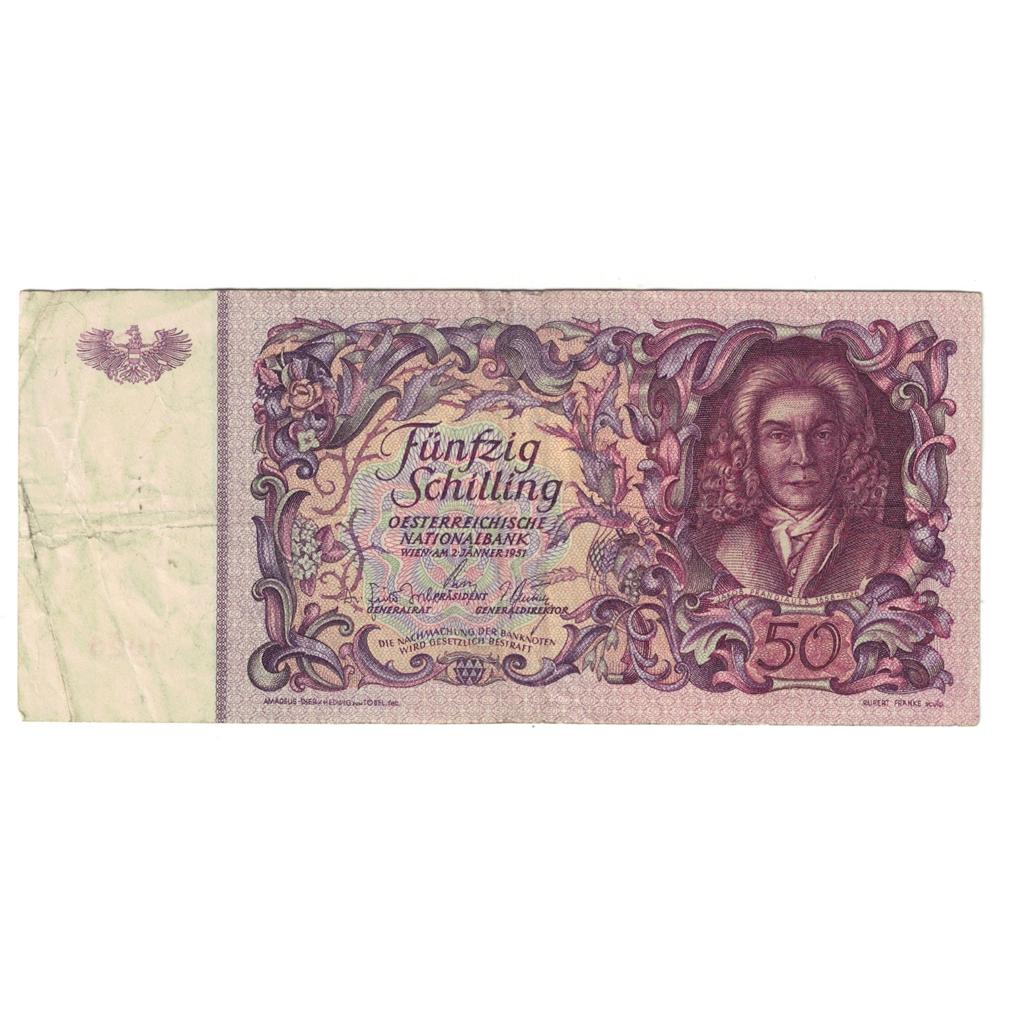 Banknote, Austria, 50 Schilling, 1951, 1951-01-02, KM:130, EF(40-45)
