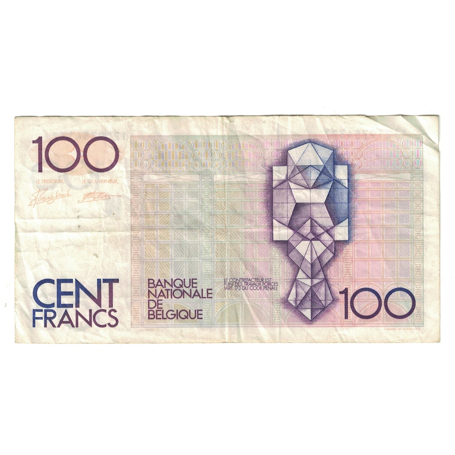 Billet, Belgique, 100 Francs, KM:142a, TB+