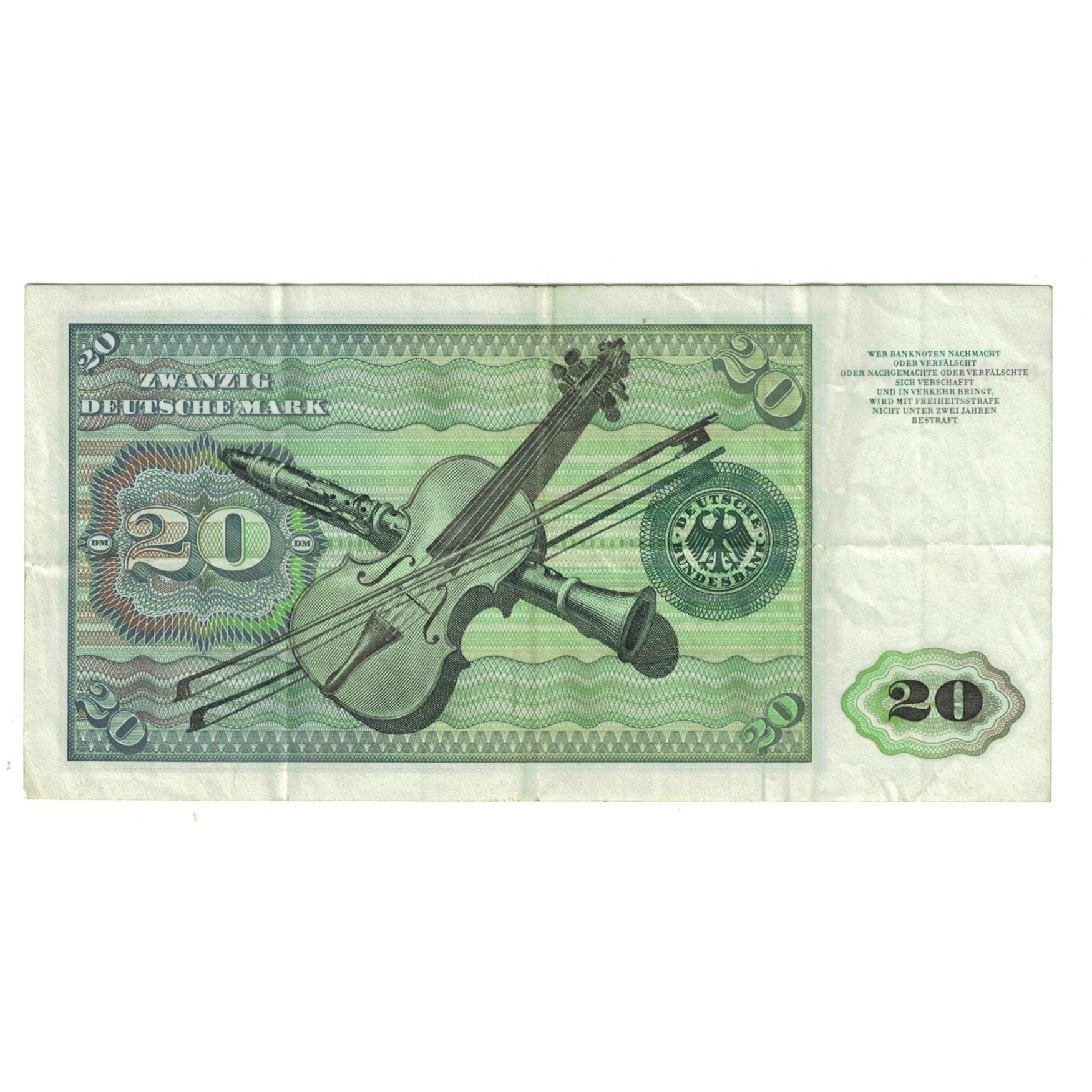 Banknote, GERMANY - FEDERAL REPUBLIC, 20 Deutsche Mark, 1970, 1970-01-02