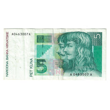 Banknote, Croatia, 5 Kuna, 1993, 1993-10-31, KM:28a, EF(40-45)