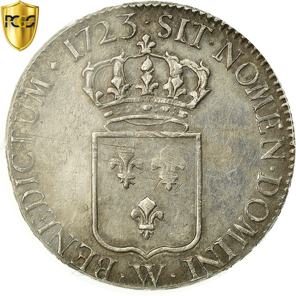Coin, France, Louis XV, Écu de France, Ecu, 1723, Lille, PCGS, AU55, AU(55-58)