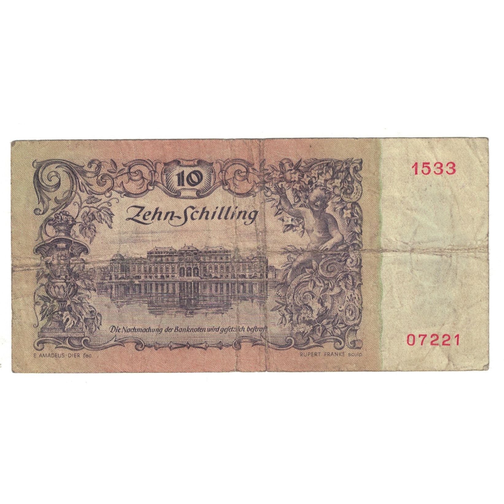 Banknote, Austria, 10 Schilling, 1950, 1950-01-02, KM:127, VF(30-35)