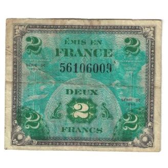 France, 2 Francs, 1944, SÉRIE 1944, VF(20-25), Fayette:16.01, KM:114a