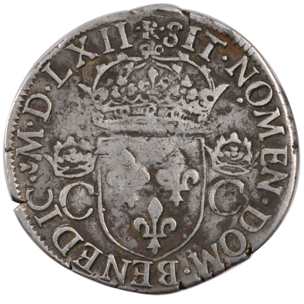 Francia, Teston, 1562, Toulouse, BB, Argento, Duplessy:1063