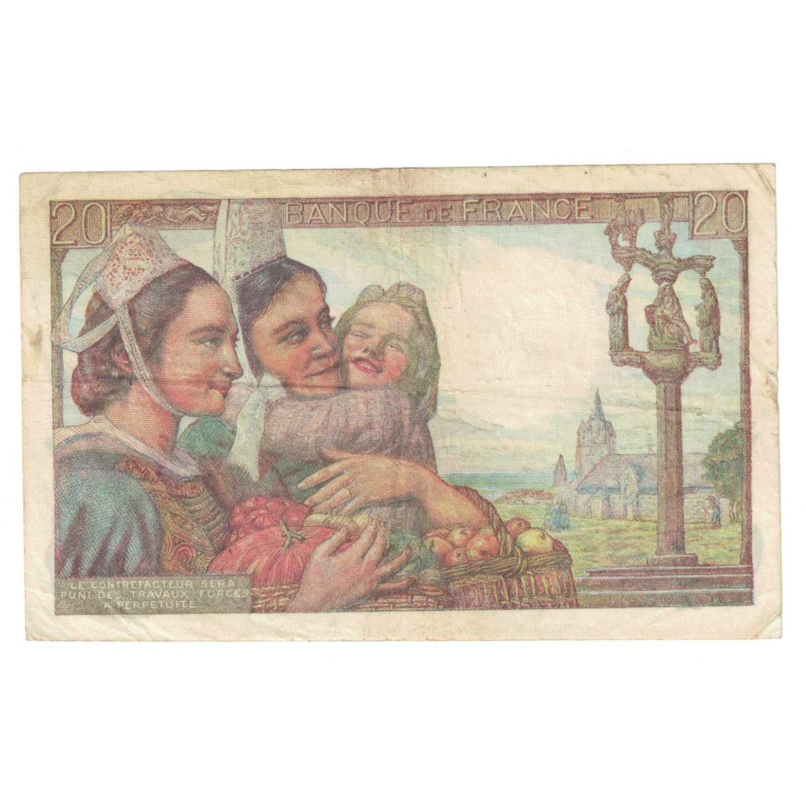 Francja, 20 Francs, Pêcheur, 1948, R.169, EF(40-45), Fayette:13.12, KM:100c