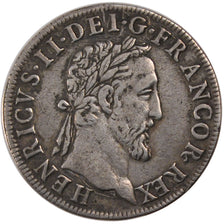 FRANCE, Teston, 1553, Paris, EF(40-45), Silver, Duplessy #989, 9.10