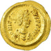 Moneta, Justin II, Tremissis, Constantinople, AU(55-58), Złoto, Sear:353