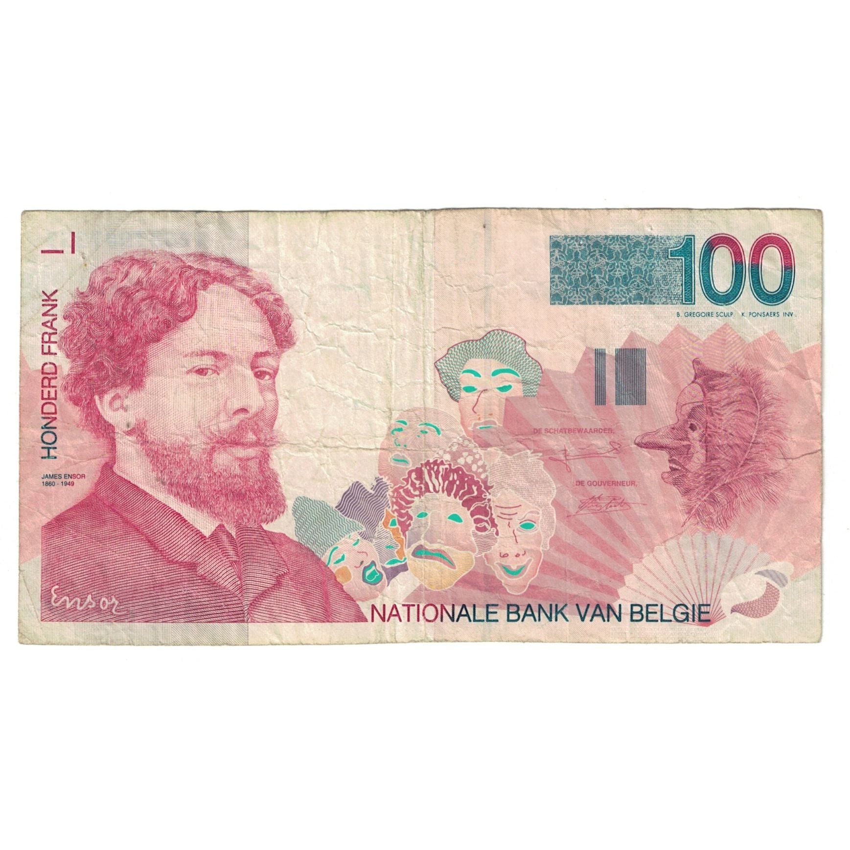 Banknote, Belgium, 100 Francs, 1995, KM:147, VF(30-35)