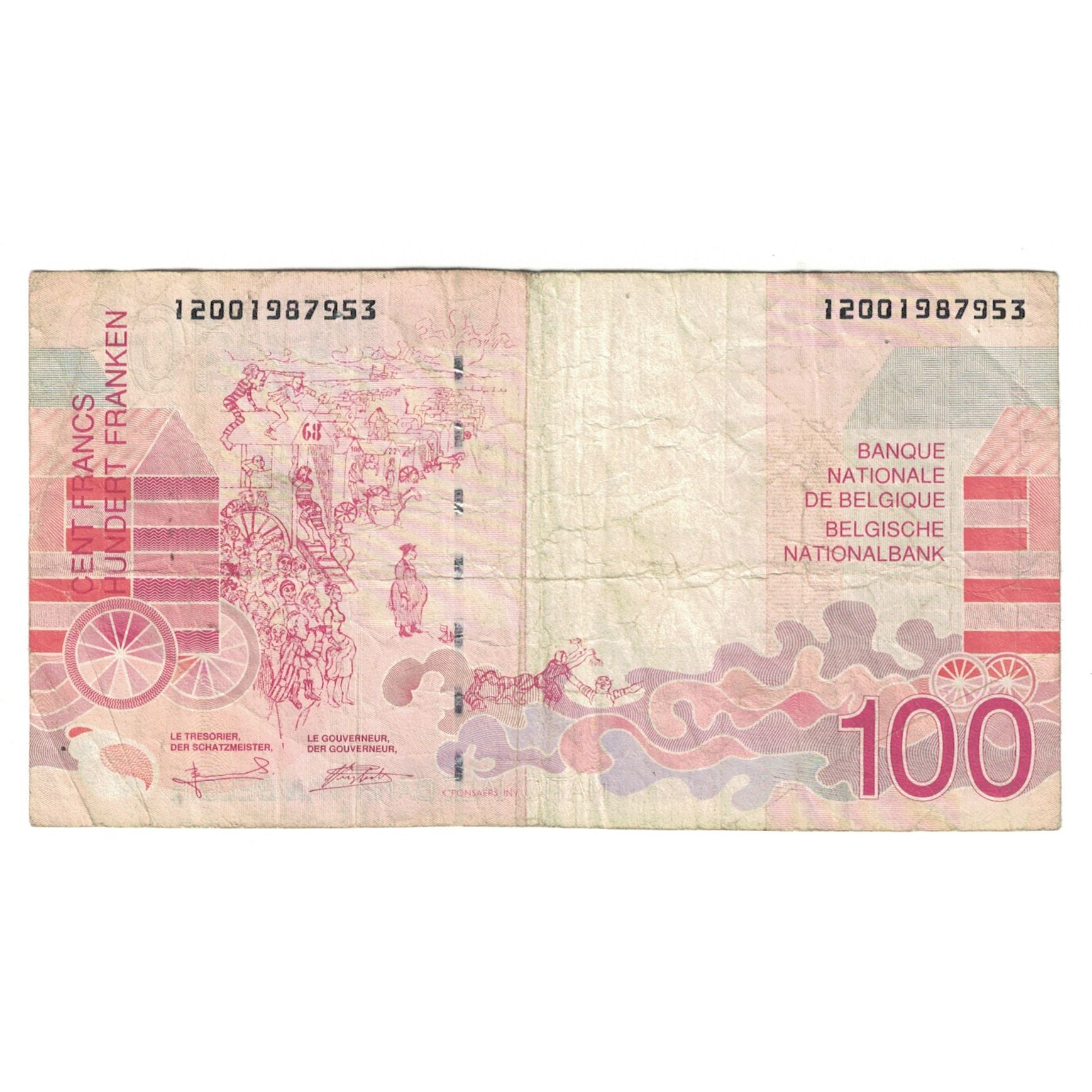 Banknote, Belgium, 100 Francs, 1995, KM:147, VF(30-35)