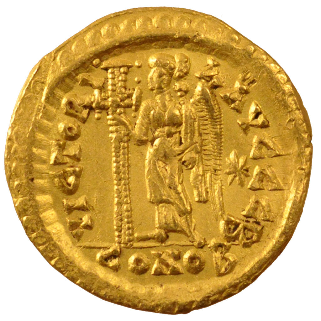 8. The End of Empire (363 AD to 476 AD), Solidus, Constantinople, AU(55-58),...
