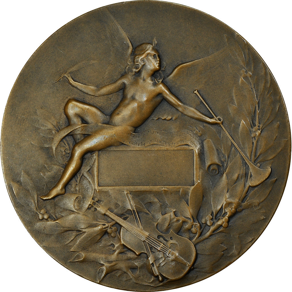 France, Medal, Art Nouveau, Musique, Coudray, MS(63), Bronze