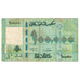 Billet, Liban , 100,000 Livres, TB