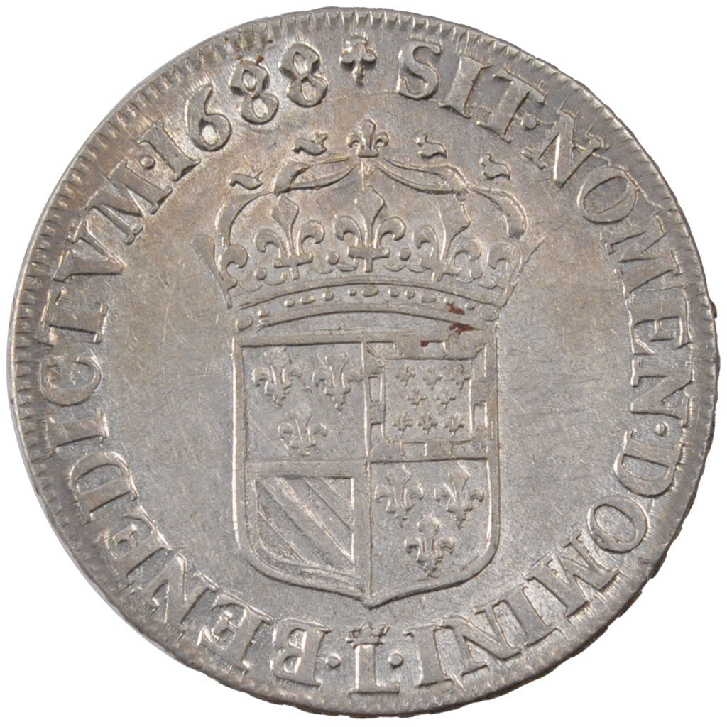 Münze, Frankreich, Louis XIV, 1/4 Écu de Flandre, 1/4 Ecu, 1688, Lille, VZ