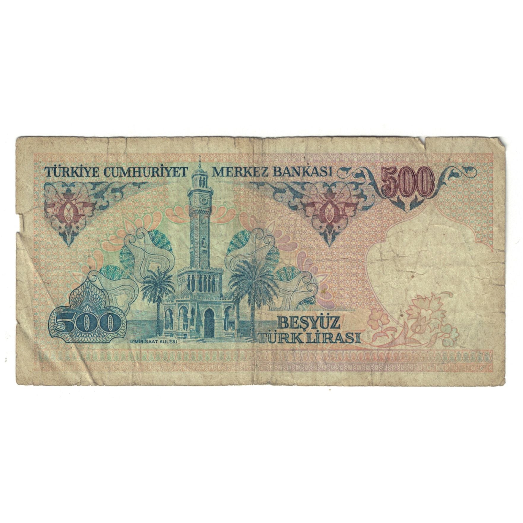 Banknote, Turkey, 500 Lira, KM:195, VG(8-10)