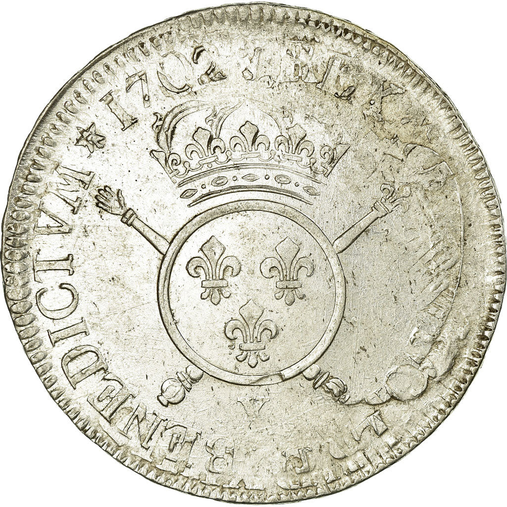 Moneta, Francia, Louis XIV, Écu aux insignes, Ecu, 1702, Amiens, SPL-, Argento