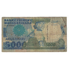 Banknot, Madagascar, 5000 Francs, VF(20-25)