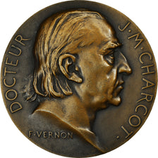 France, Medal, Medicine, Docteur J.M Charcot, 1925, Vernon, AU(55-58), Bronze