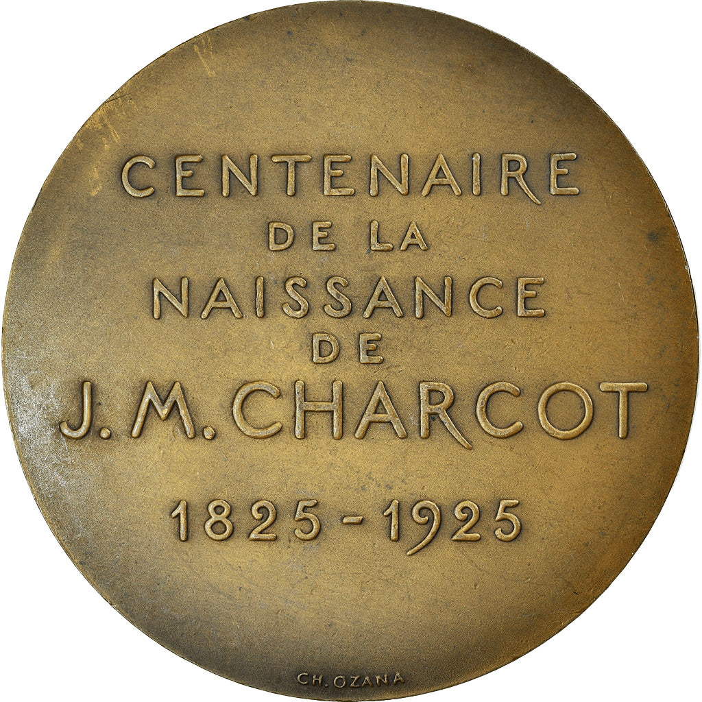 Francia, medalla, Medicine, Docteur J.M Charcot, 1925, Vernon, EBC, Bronce