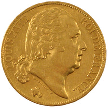 Francia, Louis XVIII, Louis XVIII, 20 Francs, 1820, Paris, SPL-, Oro, Gadoury...