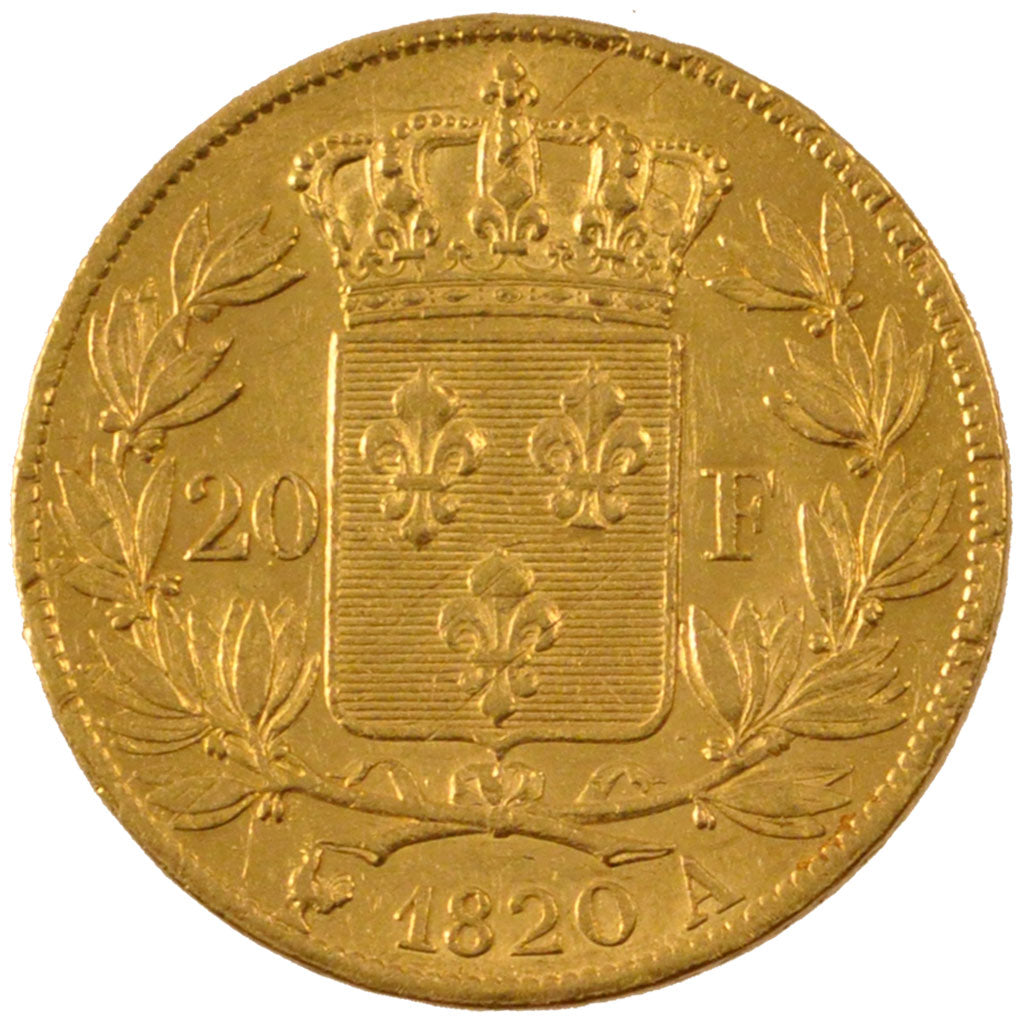 Francia, Louis XVIII, Louis XVIII, 20 Francs, 1820, Paris, SPL-, Oro, Gadoury...