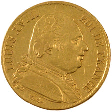 FRANCE, Louis XVIII, 20 Francs, 1815, Paris, KM #706.1, EF(40-45), Gold,...