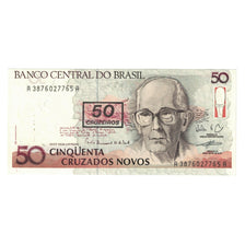 Biljet, Brazilië, 50 Cruzeiros on 50 Cruzados Novos, 1989, KM:223, NIEUW