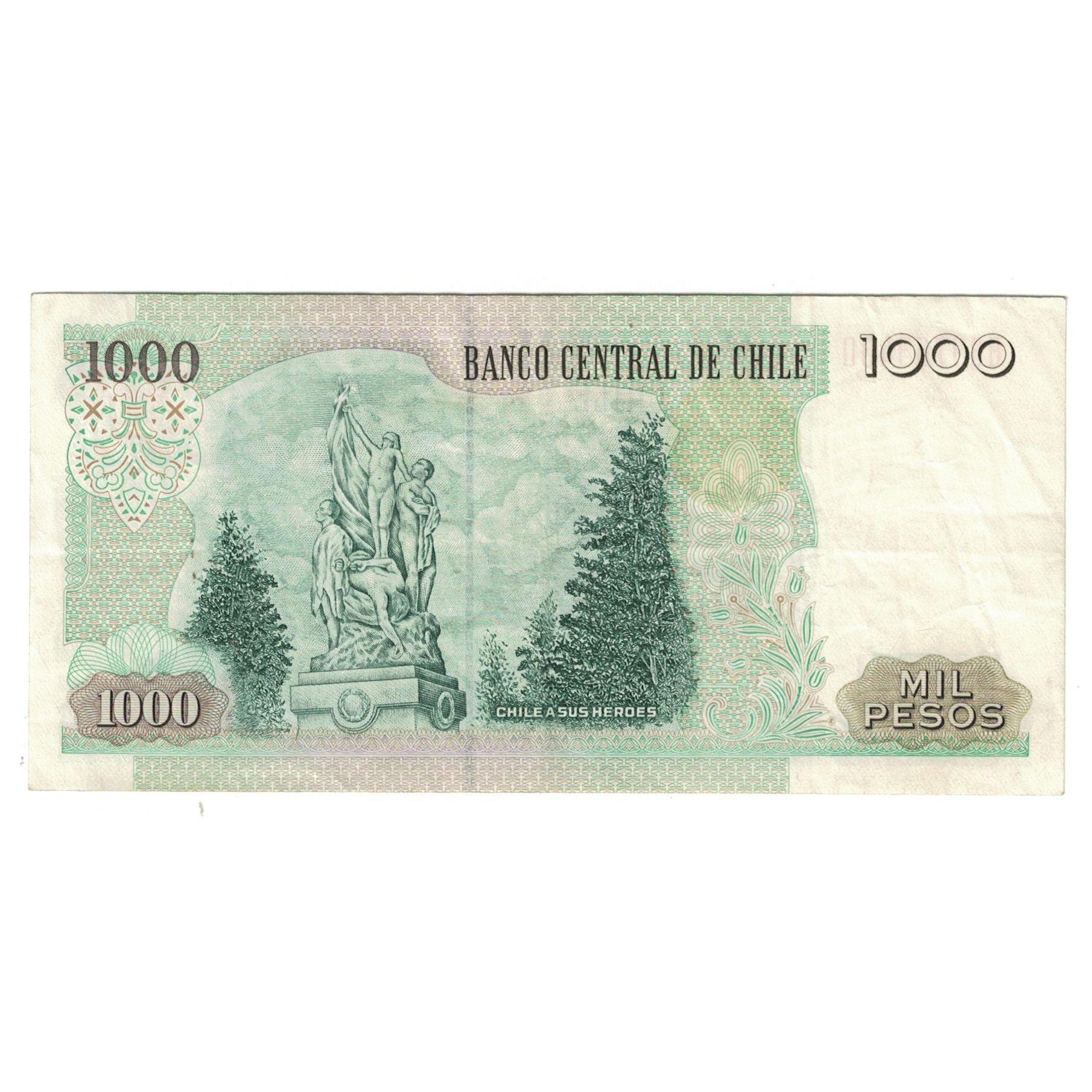 Billete, 1000 Pesos, 1996, Chile, KM:154f, MBC