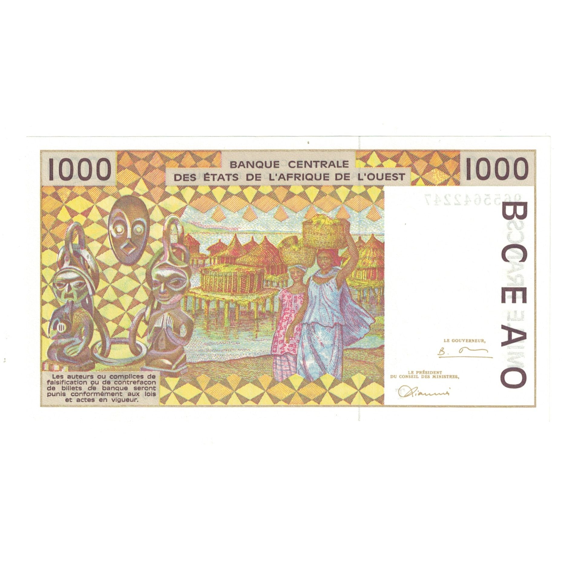 Billet, Communauté économique des États de l'Afrique de l'Ouest, 1000 Francs