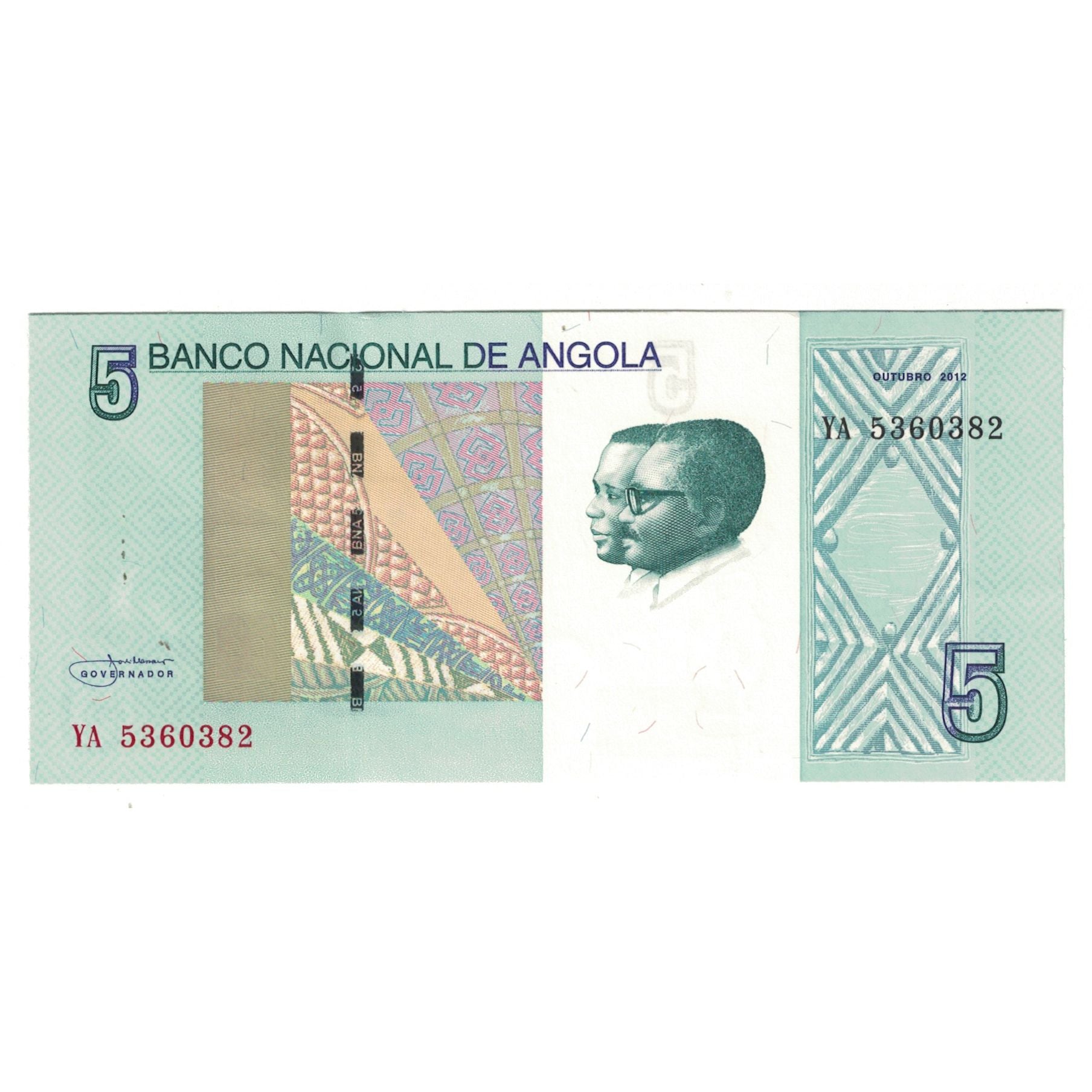 Billete, 5 Kwanzas, 2012, Angola, UNC