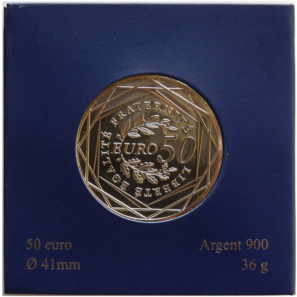 France, 50 Euro, 2010, MS(65-70), Silver, 36.00