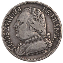FRANCE, Louis XVIII, 5 Francs, 1814, Perpignan, KM #702.11, VF(30-35), Silver,..