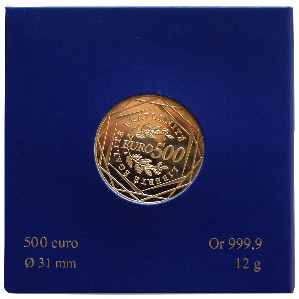 France, 500 Euro, 2010, MS(65-70), Gold, 12.00