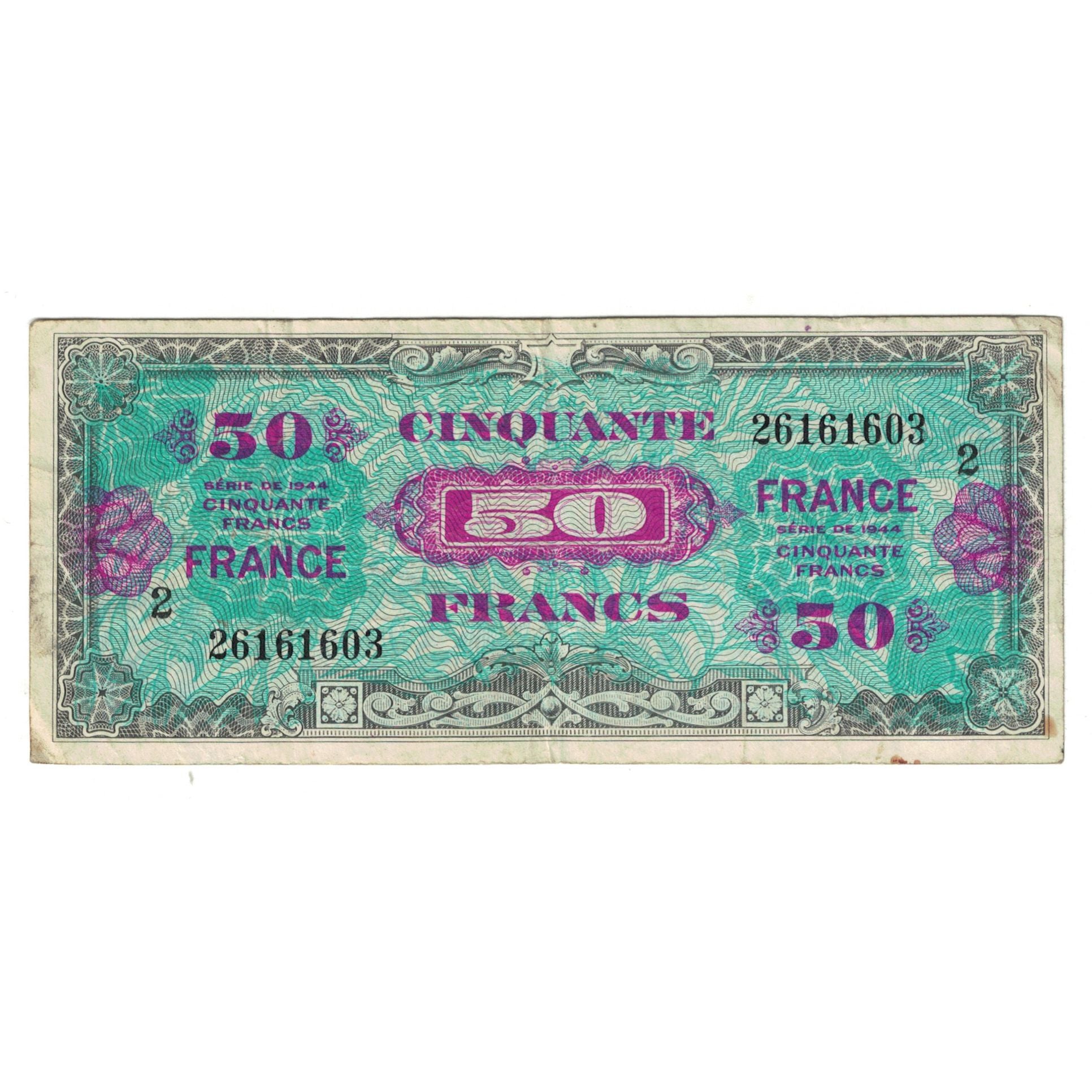 Frankreich, 50 Francs, 1945 Verso France, 1944, 26161603, S, Fayette:VF24.2