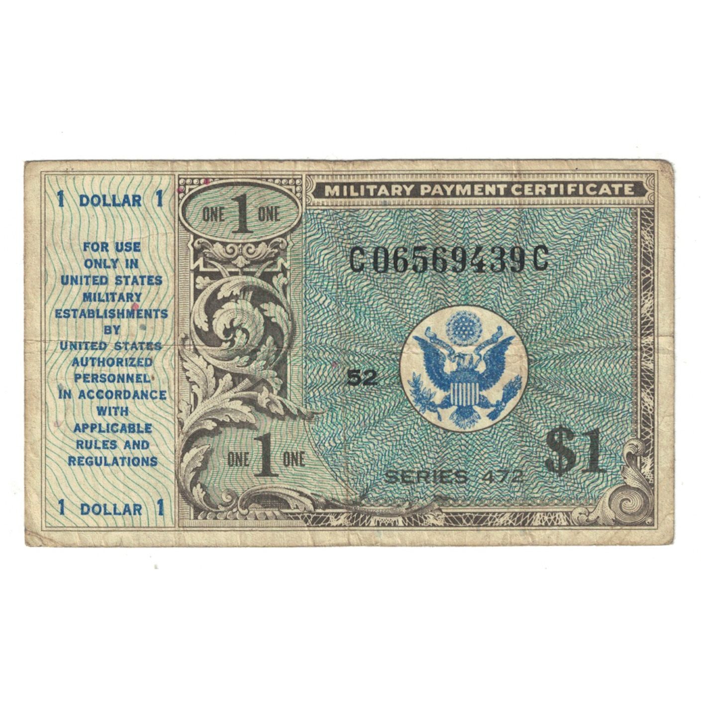 Banconote, Stati Uniti, 1 Dollar, 1948, KM:M19a, MB