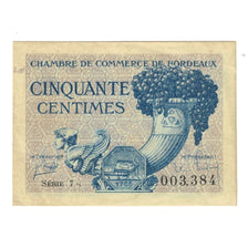 França, Bordeaux, 50 Centimes, 1921, AU(55-58), Pirot:30-28