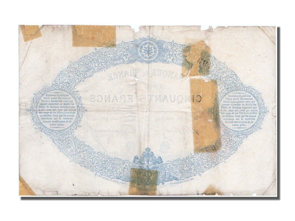 Banknote, France, 50 Francs, ...-1889 Circulated during XIXth, 1870, 1870-08-10