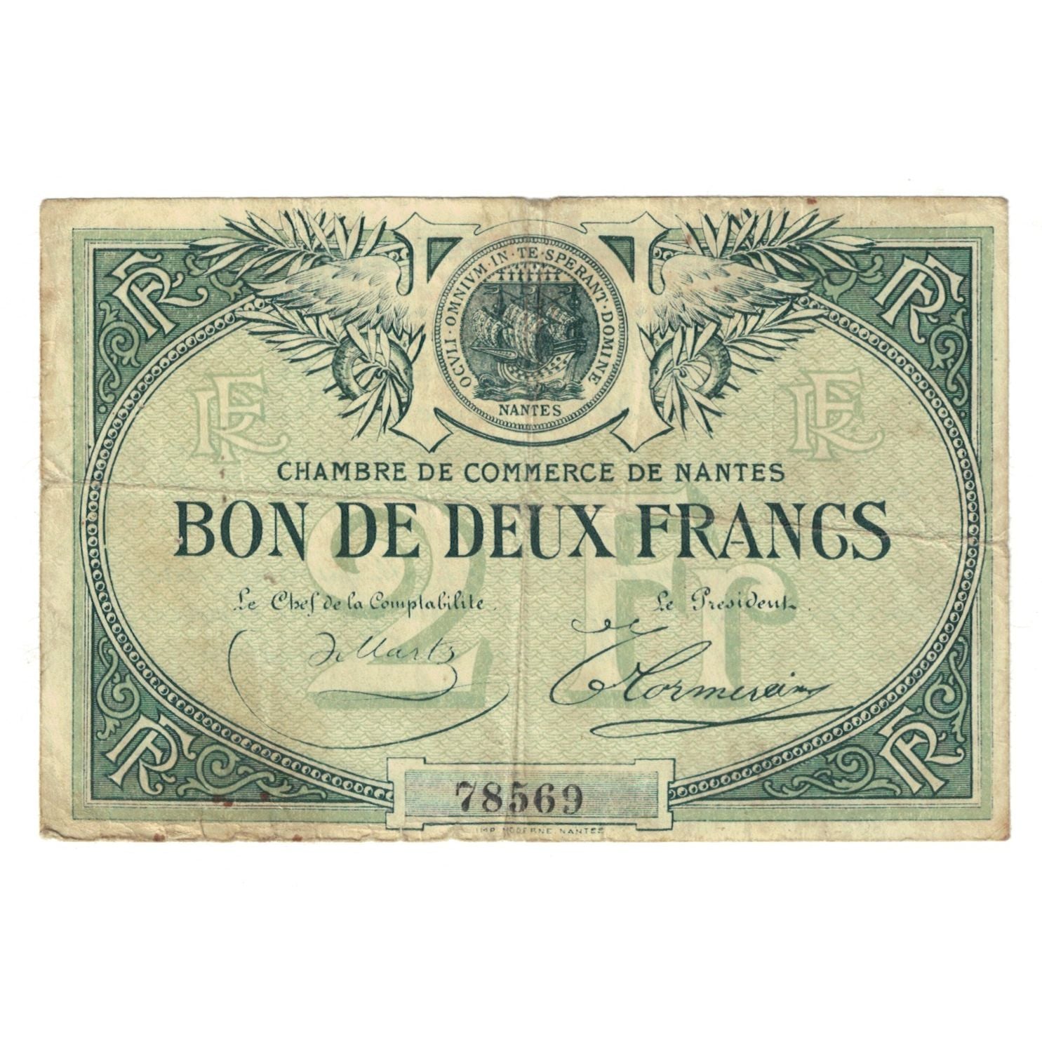 Billet, France, Nantes, 2 Francs, Undated, TTB, Pirot:88-12