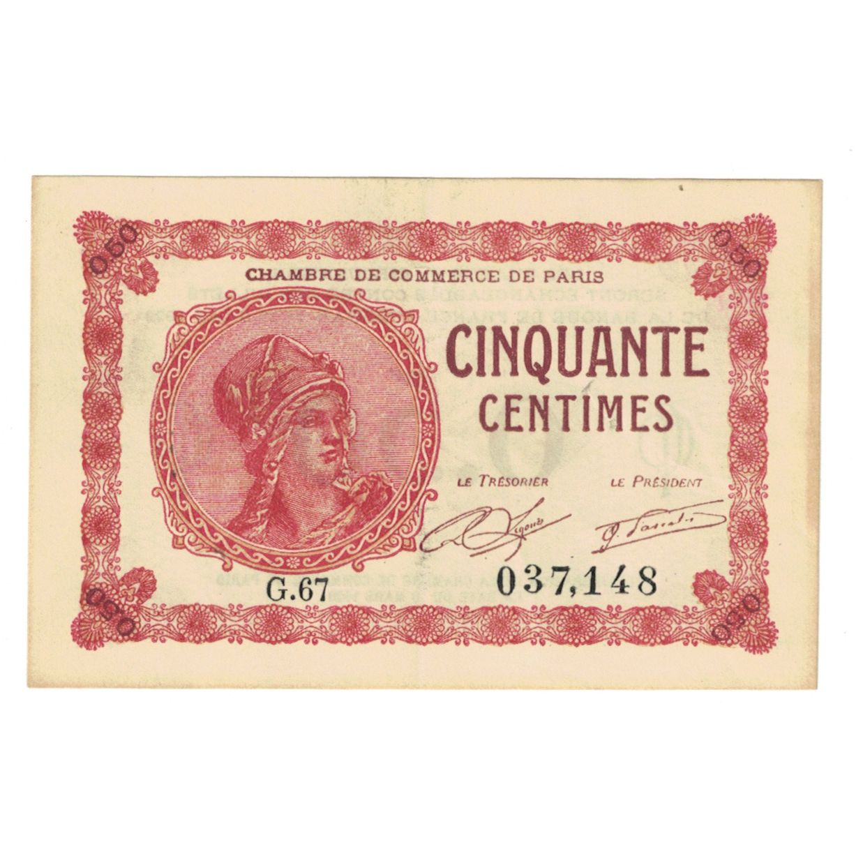 France, 50 Centimes, Other, 1920, G.67, PARIS, TTB