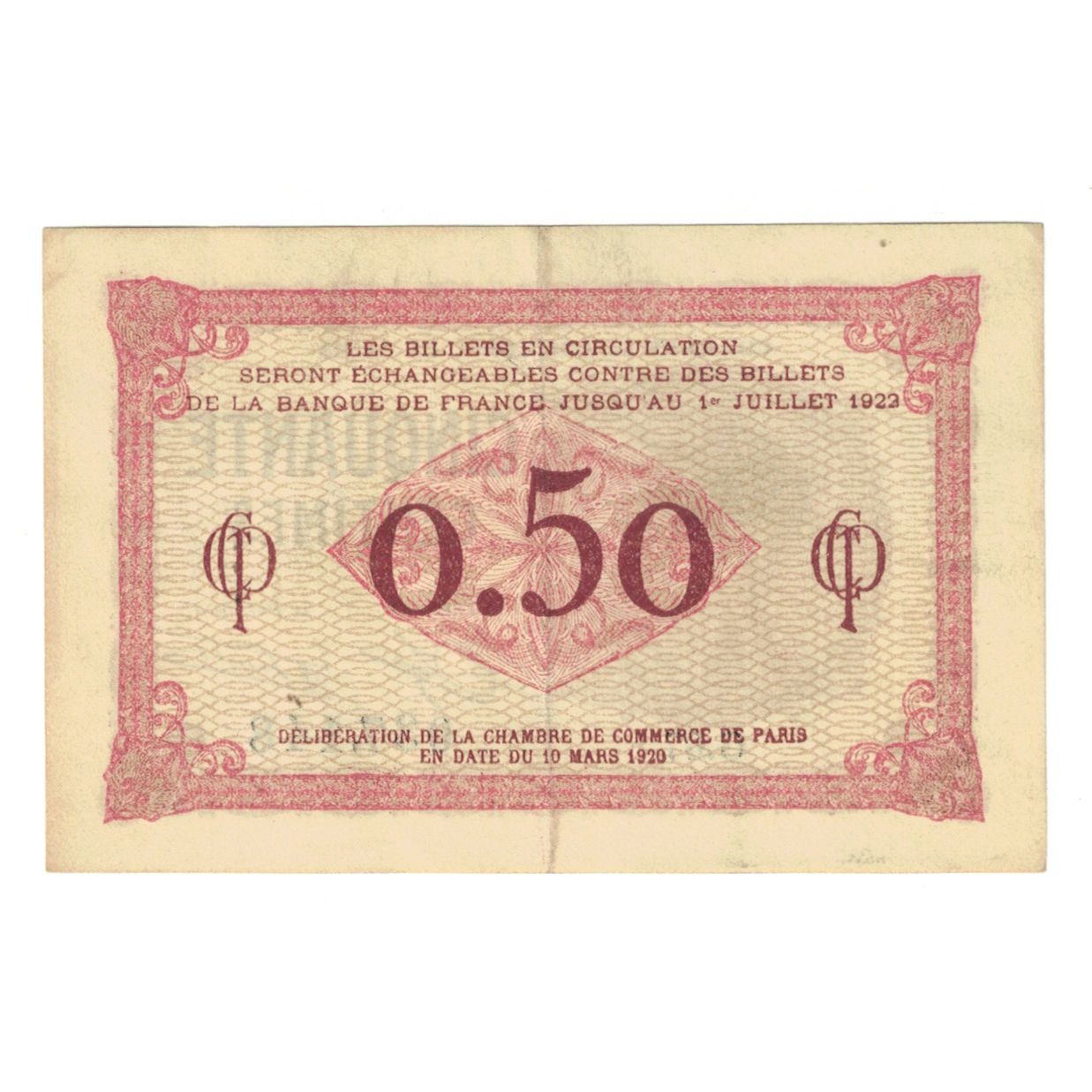 France, 50 Centimes, Other, 1920, G.67, PARIS, TTB