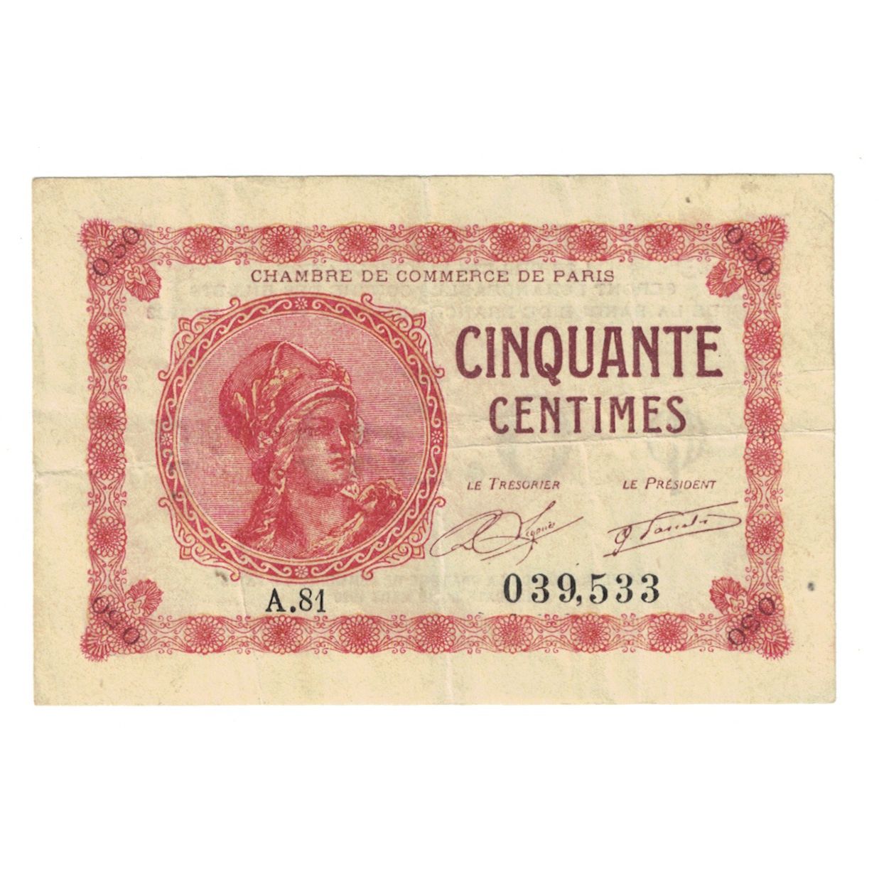 Francia, 50 Centimes, Other, 1920, A.81, PARIS, BB