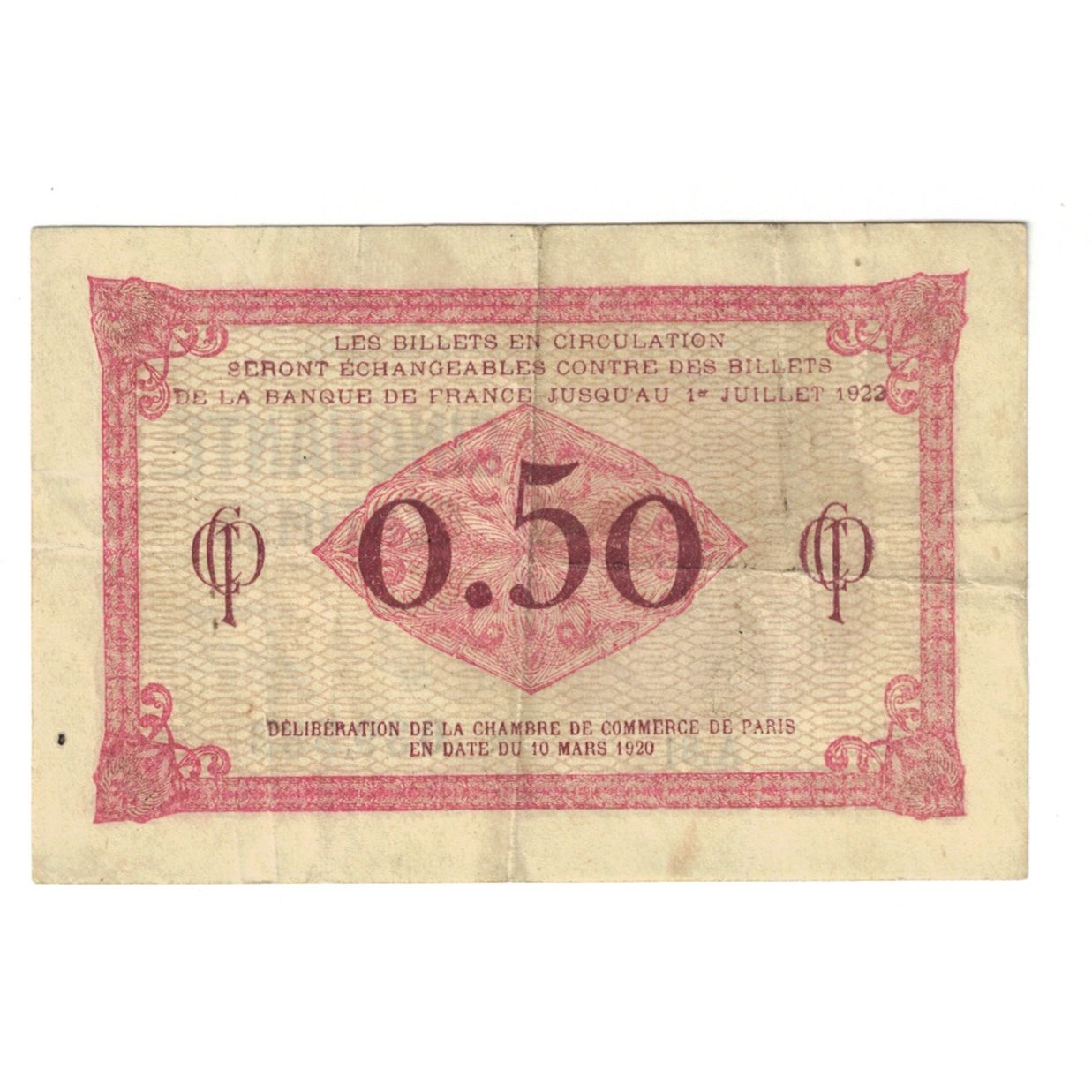 Francia, 50 Centimes, Other, 1920, A.81, PARIS, BB