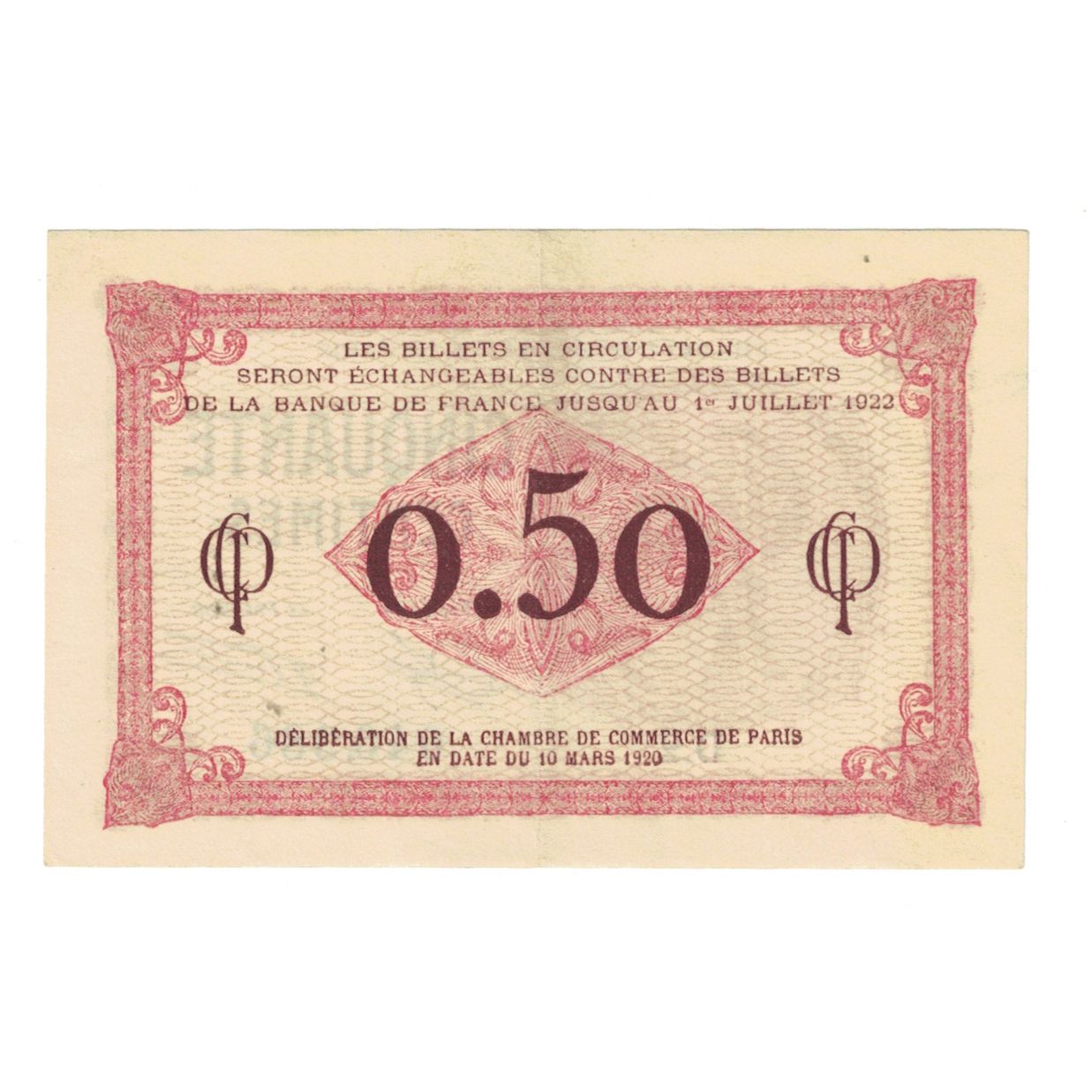 França, 50 Centimes, Other, 1920, D.2, PARIS, AU(55-58)