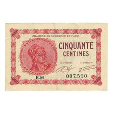 France, 50 Centimes, Other, 1920, B.90, PARIS, AU(55-58)