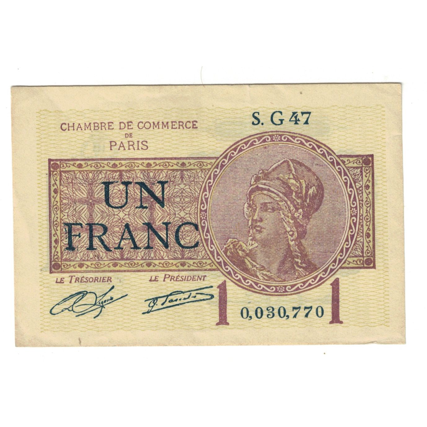 Francia, 1 Franc, 1922, S.G47, PARIS, MBC