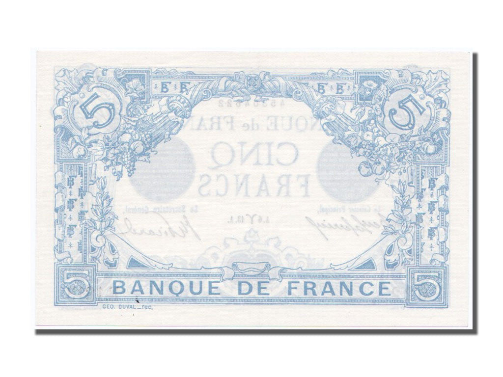 France, 5 Francs, Bleu, 1913, 1913-03-06, SUP+, Fayette:2.15, KM:70