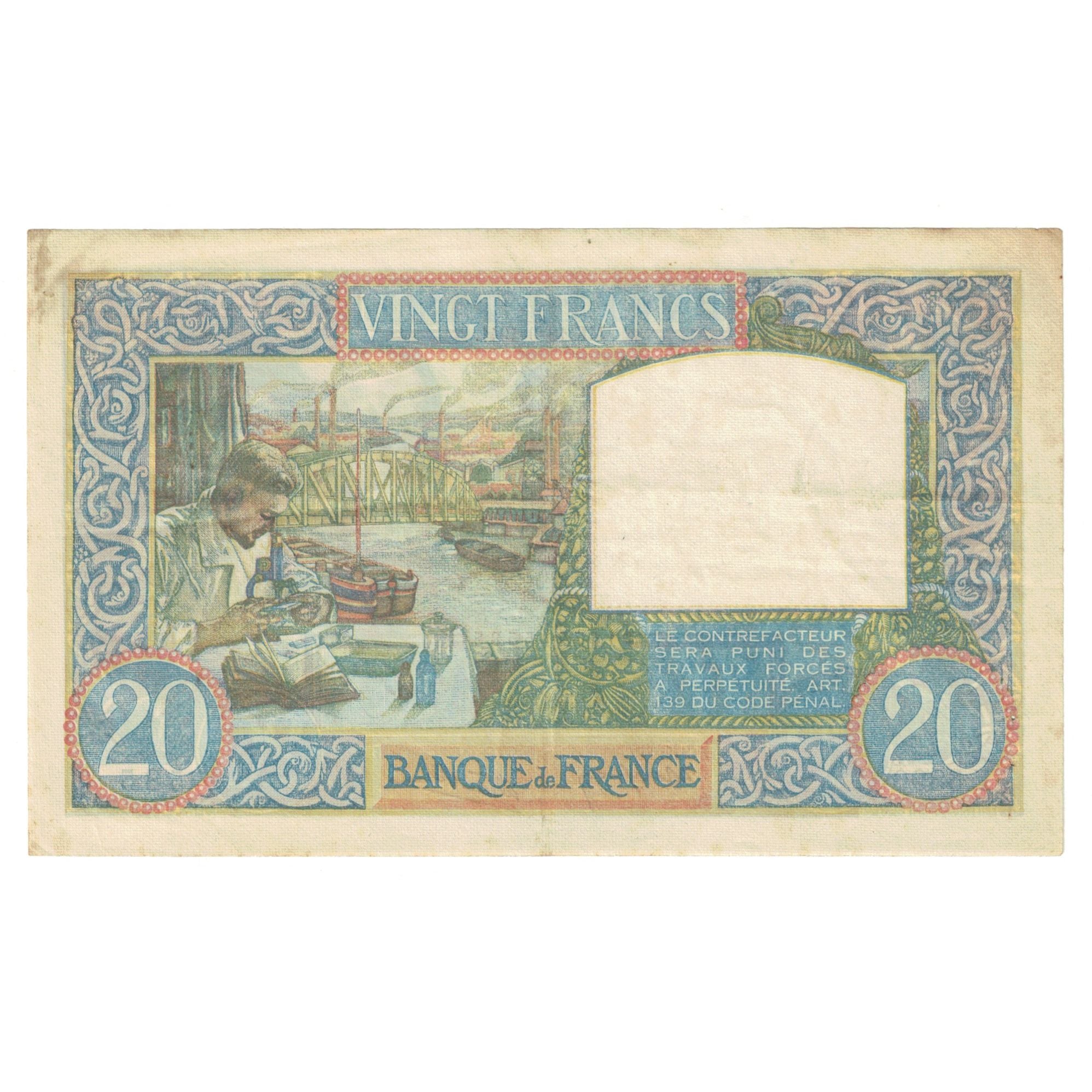 Frankreich, 20 Francs, Science et Travail, 1941, V.5890, SS, Fayette:12.18